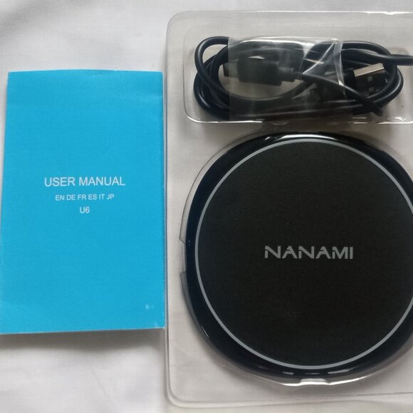 NANAMI U6 Super Fast Wireless Charger for Samsung, iPhone, Charging Pad w/Cable - Picture 1 of 5